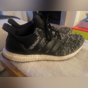 Adidas x Reigning Champ Collaboration Ultraboost- Black and Gray Knit Sneakers